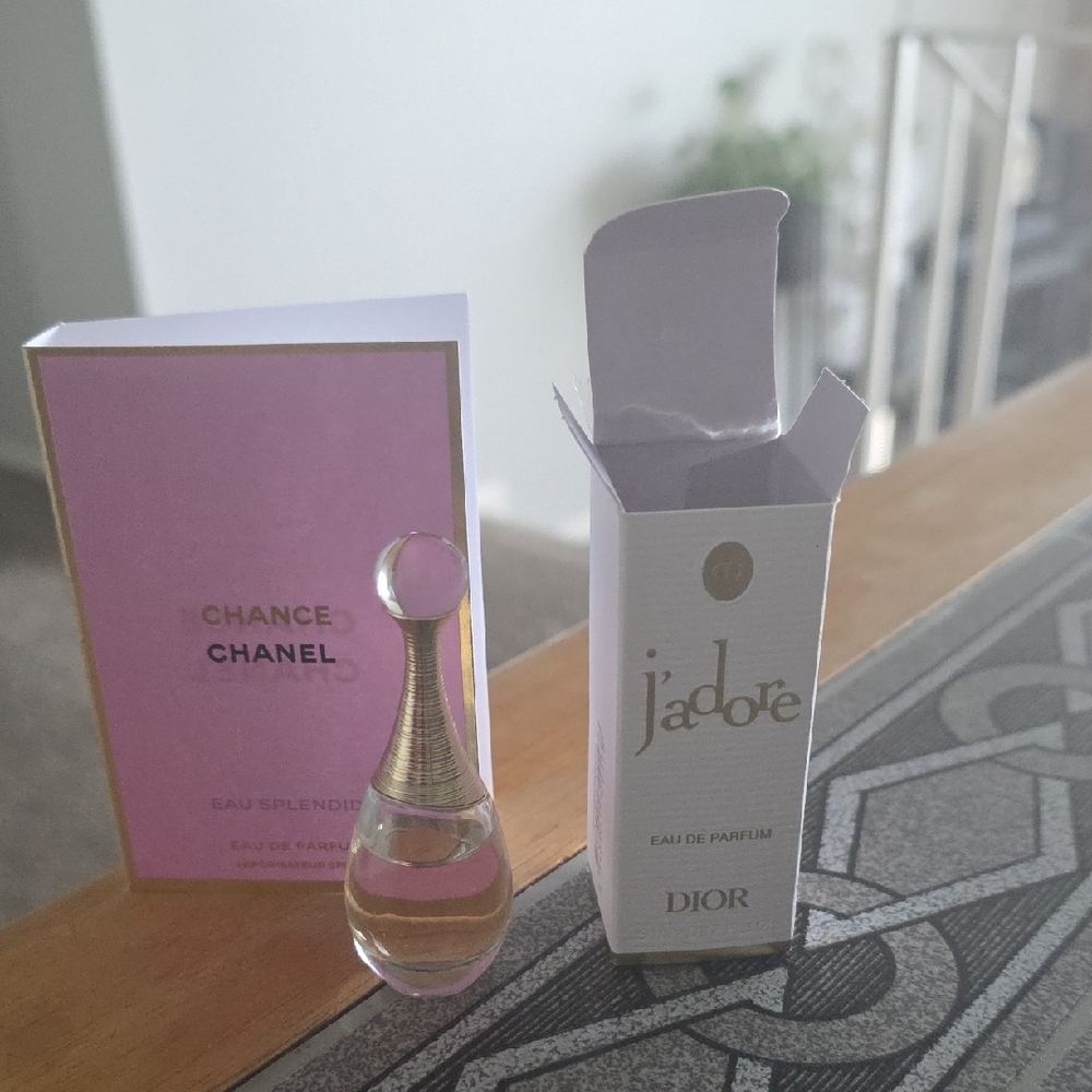 Dior J'adore Miniature with Gold Accents With CHANCE CHANEL SAMPLE